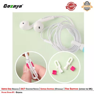 High Quality Cell Phone Headphones Cable Protectors Sleeve  Receives Wire Charge • £3.40