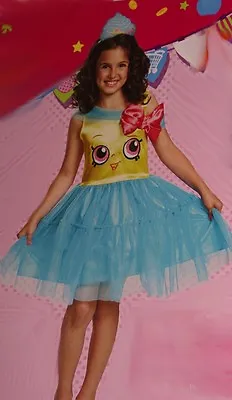 $29.99 • Buy Girls Shopkins CUPCAKE QUEEN Halloween Costume Dress Outfit Small 4 6 6X NEW