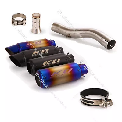 Slip On For Kawasaki Ninja ZX10R 2004-2005 Exhaust Mid Tail Pipe Muffler Escape • $141.12