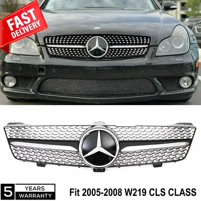 For Mercedes W219 CLS350 CLS550 CLS63 CLS500 2005-2008 Diamond Grille Grill Star • $88.99