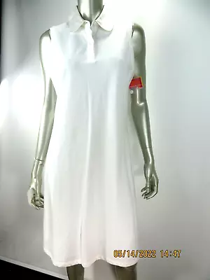 ISAAC MIZRAHI FOR TARGET SZ L NWT Cotton/Spandex White Collar Polo Shirt Dress • $28.80