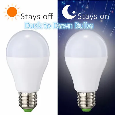 Dusk To Dawn 7W LED Bulb Light Sensor Auto On/Off ES E27 Energy Saving 240V • £15