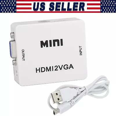 HDMI Male To VGA Female Video Converter Adapter Cable For PC DVD 1080p HDTV • $6.99