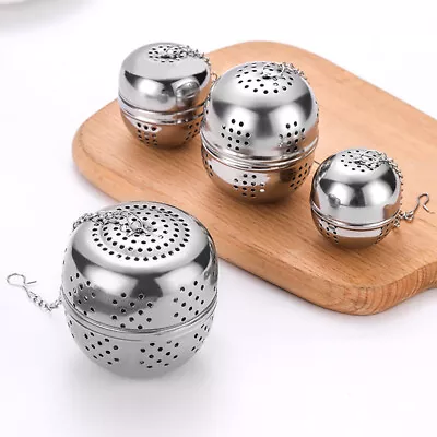 Tea Ball Strainer Infuser Stainless Steel Mesh Filter Herb Leafs Spice Filters • £2.27