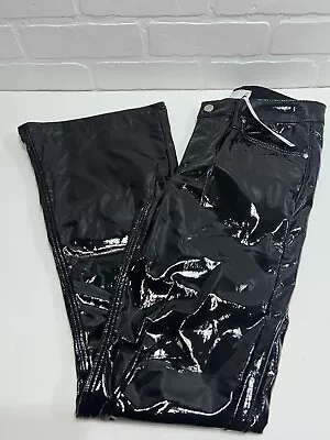 NWT! ASOS DESIGN Flare Jeans In Black Vinyl Leather Look Size 29x30 $65 • $25