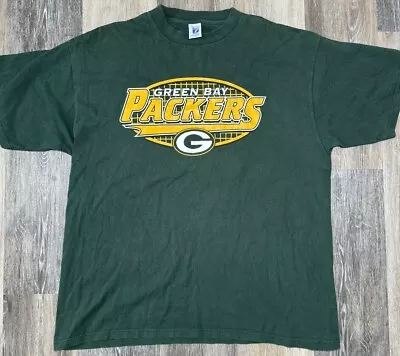 Vintage Logo 7 Green Bay Packers T-Shirt Men’s Size XXL 2XL Football NFL Green • $17.99