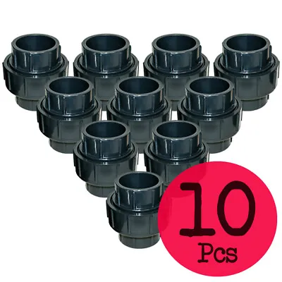 Lot Of 10 PCS. Sch 80 PVC 1-1/2 Inch Union Socket Connect • $73.49