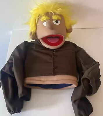 Vintage Puppet Productions Inc Hand Made Muppet Like Plush 17” Blonde Man 1971 • $57.99