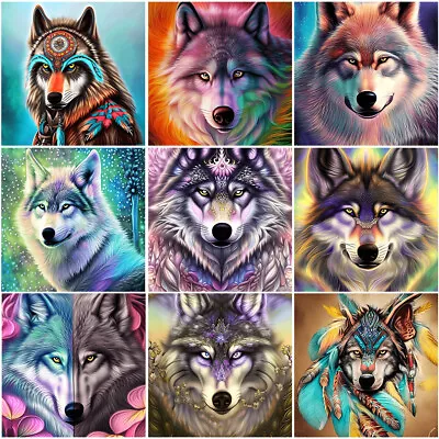 5D DIY Full Round Drill Diamond Painting Wolf Kit Home Decoration Art Craft • $10.49