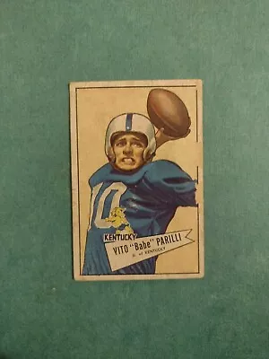 1952 BOWMAN SMALL 44 VITO BABE PARILLI Rookie Kentucky PACKERS NO CREASES Read B • $24.99