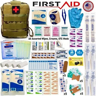 First Aid Survival Kit - Medical Trauma Kit IFAK EMT - Bug Out Bag - Molle Pouch • $39.99