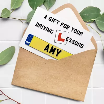 DRIVING LESSON LEARN TO DRIVE 17th BIRTHDAY CARD MONEY WALLET Learner Driver Gif • £2.99