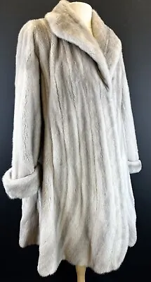 Mary McFadden One Size Silver Mink Fur Coat • $2499