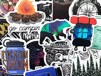 $5.49 • Buy 50 Hiking Camping Fishing Outdoor Stickers Decals For Phone Laptop Decoration