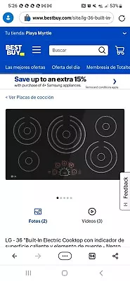 $450 • Buy Frigidaire FFEC3625UB 36 Inch Electric Cooktop