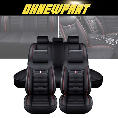 Fit For Ford Mustang 2000-2021 Car 5-Seat Covers PU Leather Front Rear Full Set • $87.95