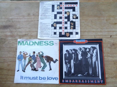 £5.99 • Buy MADNESS 3 X ORIG 7  SINGLE (SKA, STIFF RECORDS) EMBARRASSMENT, IT MUST BE LOVE