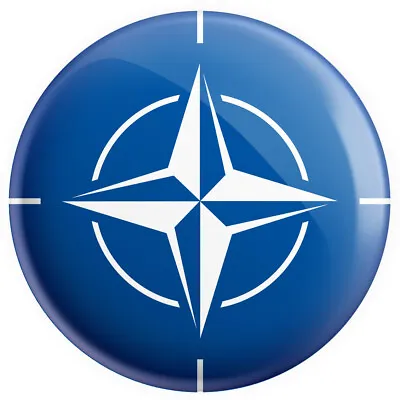 NATO Logo 38mm / 1.5  Novelty Bestseller Button Pin Badge • £1.29