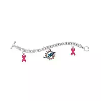 Pick Your Team Charm Bracelet PINK Breast Cancer Or CAMO Military Ribbon • $24.99