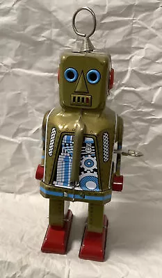Robot Space Walking Tin Robot In Gold • £20