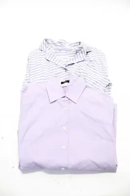 J Crew Lingerie Womens Button Front Collared Shirt Purple Size Small Lot 2 • $2.99