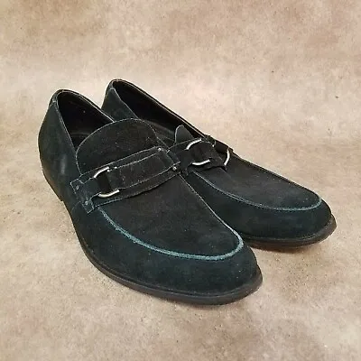 Marc Anthony Mens Antonio  Size 11 Black  Leather Slip On Loafer Dress Shoes • $24.99