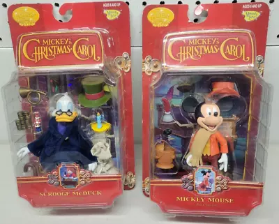 Mickey's Christmas Carol Scrooge McDuck & Bob Cratchit Figures Memory Lane • £59.59