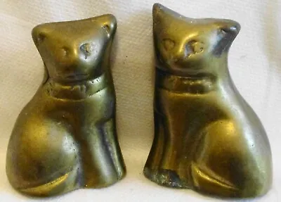 Pair Of Stylized Brass Cats 2  Tall (SKU# 966) • $12.99