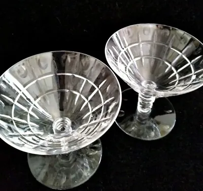 Set Of 2 SENECA Crystal Champagne/Low Sherbet Glasses Regina Pattern • $21.99