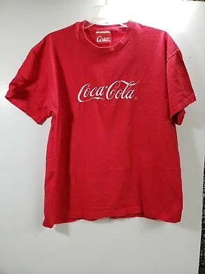 Vtg Coca Cola Single Stitch T Shirt Embroidered Logo Size Large • $24.99
