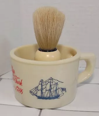 Vintage Old Spice Porcelain Shaving Mug & Brush Shulton • $16.88