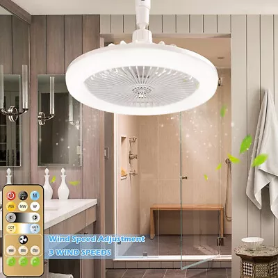 E27 Socket Ceiling Lights With Fan Dimmable LED Light Cooling Fan Lamp USA • $23.99