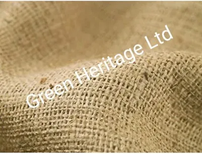 Natural Hessian Jute Fabric Sack SOLD PER METRE 44 W Upholstery Or Garden Use • £3.99