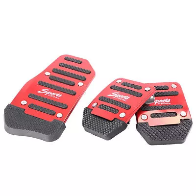 3 X Brake Foot Pegs FootPegs Sport Pedals Aluminum PVC Anti-slip Car Manual Red • $13.28