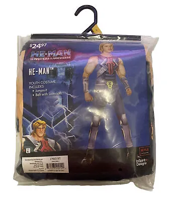 Masters Of The Universe He-Man Costume Cosplay Youth Boys Size Large 10/12 NEW • $14.99