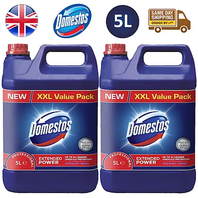 Domestos Professional Thick Bleach Original Toilet Surface Cleaner 5L • £10.16