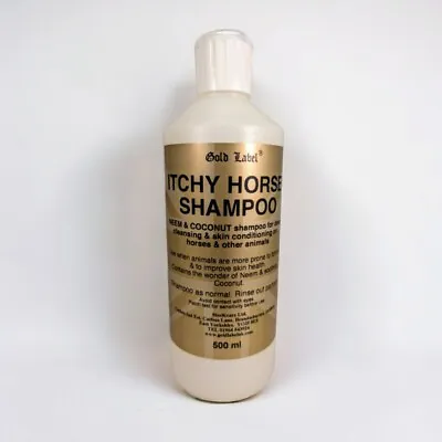 Neem Coconut Itchy Horse Shampoo 500ml Soothing Gold Label Free Postage • £14.40