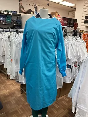 PPE Medical Laboratory Surgical Isolation Gown Washable/reusable Aqua Blue Color • $27.99