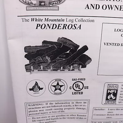 Ponderosa Replacement Logs Set Vent Free 18  LS-18P • $122