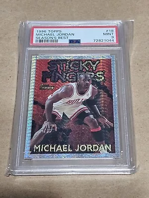 1996-97 Topps Michael Jordan Season's Best Sticky Fingers #18 PSA 9 MINT • $26