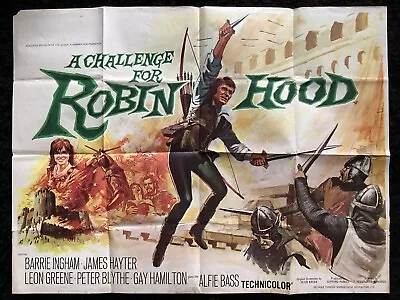 A Challenge For Robin Hood Quad Poster 1967 Tom Chantrellhammer Films • £120