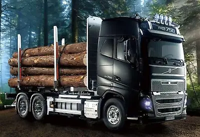 Tamiya 1:14 RC Volvo FH16 Wood Transporter Truck Train Truck Kit 300056360 • £412.41