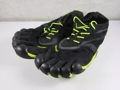 Vibram FiveFingers V Run Barefoot Running Shoes Black Green 16M3101 Mens 9.5-10 • $54.99