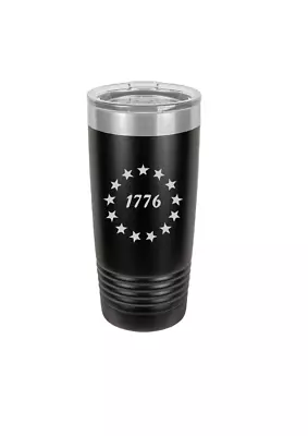 1776 Engraved 20 Oz Tumbler Travel Mug Cup With Lid  • $12.99