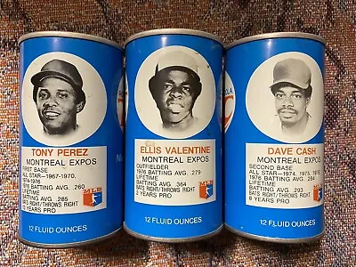 Royal Crown RC Cola Baseball Cans 1977 Montreal Expos • $6