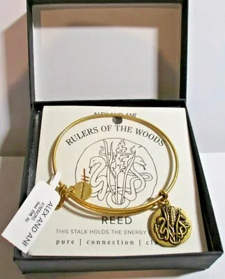 $8.20 • Buy Alex And Ani Bracelet - NEW - GOLD -'Rulers Of The Woods - REED  - NWT & Box