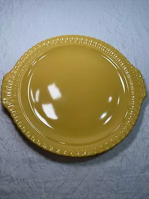 14” Vtg Vistosa Taylor Smith & Taylor Multipurpose Platter Mustard Yellow TS&T • $8