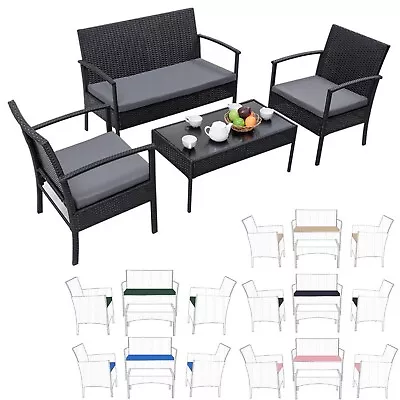 3pc Replacement Cushions Set To Fit Rattan Garden Furniture Chairs Sofa Patio • £30.99