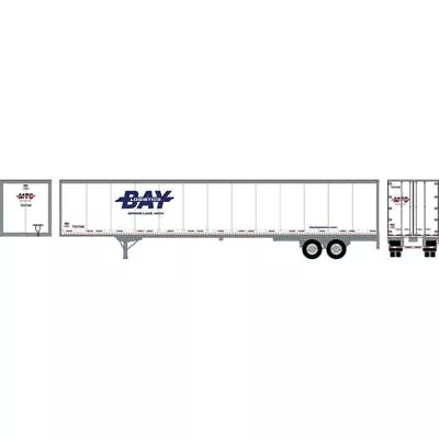Athearn HO RTR 53' Wabash Plate Trailer Bay Logistics #1 - ATH72804 • $28.99