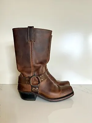 Frye Harness Boots Style 12R Color Tan Leather Women's US Size 7.5 / EU Size 38 • £192.84